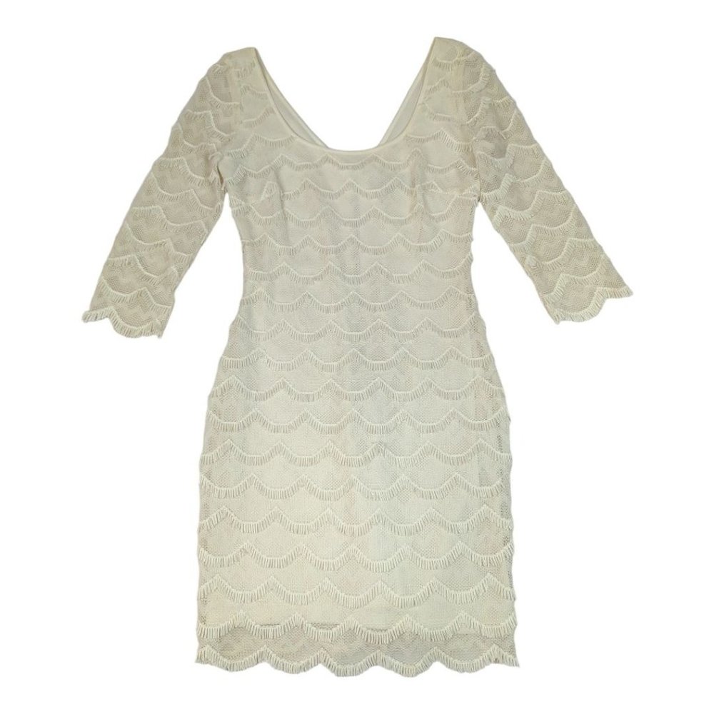 Guess Bodycon Dress‎ 3/4 Sleeve Mini Fringe Dress 2